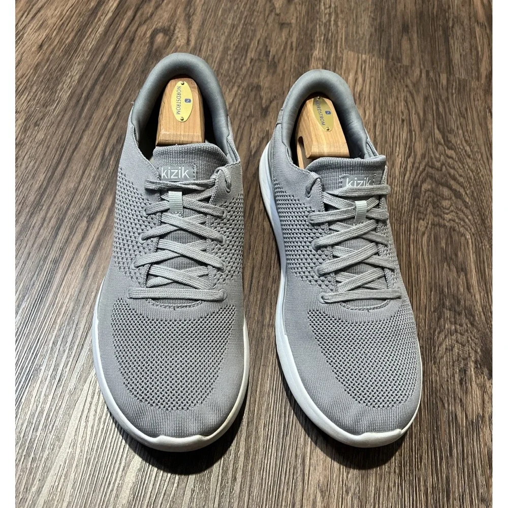 Kizik Lima Gray Knit Hands-Free Slip On Shoes Sneakers Size M 13/W 14.5